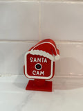 Red and white decorative 3D printed Santa Cam pretend camera